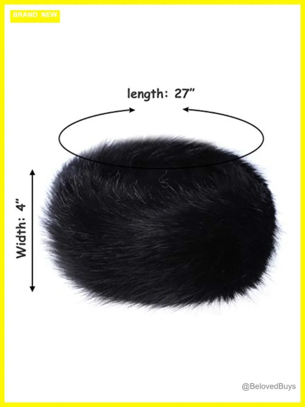 Faux Fur Headband with Earmuffs and Wrist Cuff Set Winter